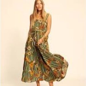 Natalie Martin Jasmine Maxi Dress Moss Green size large